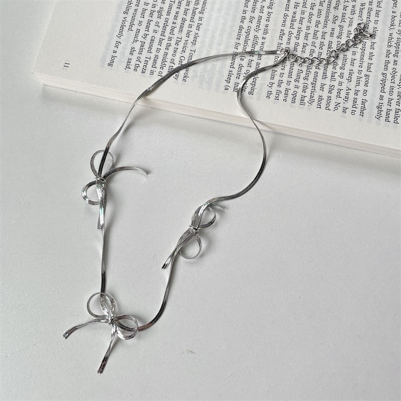 Snake Necklace Chain Bow