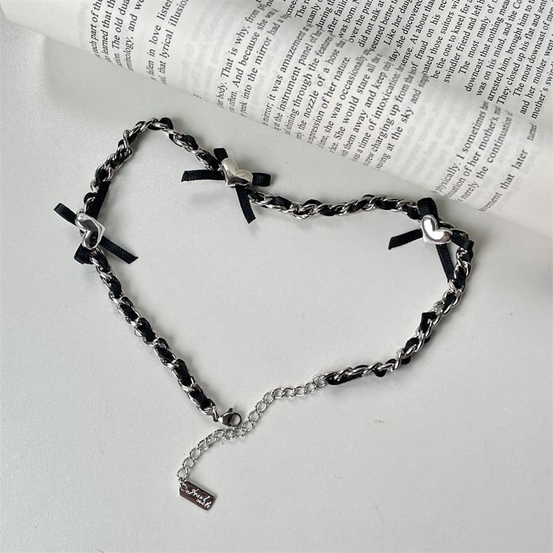 Necklace Bow Heart
