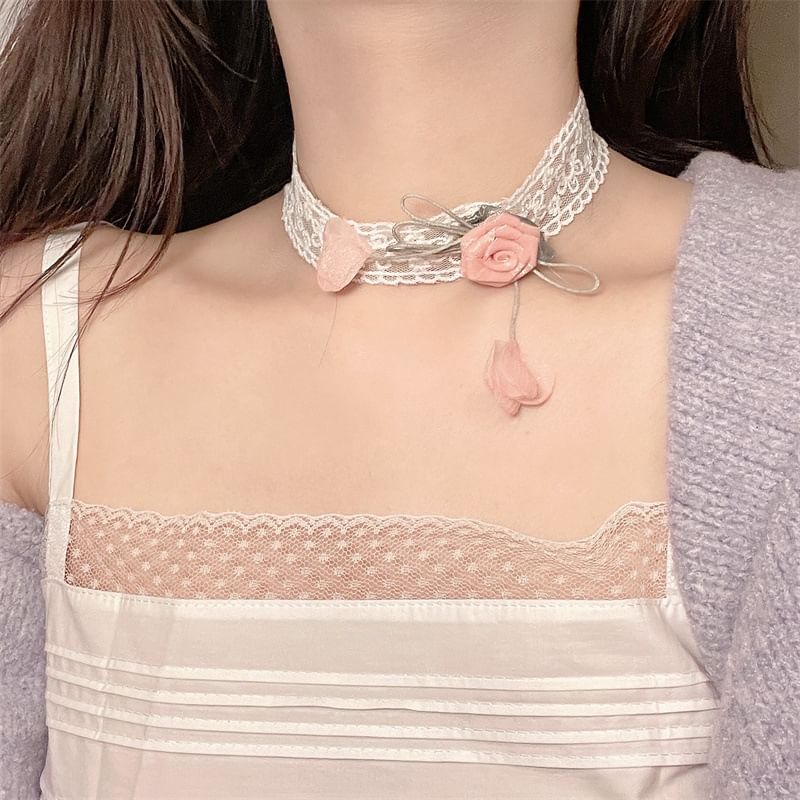Lace Floral Choker