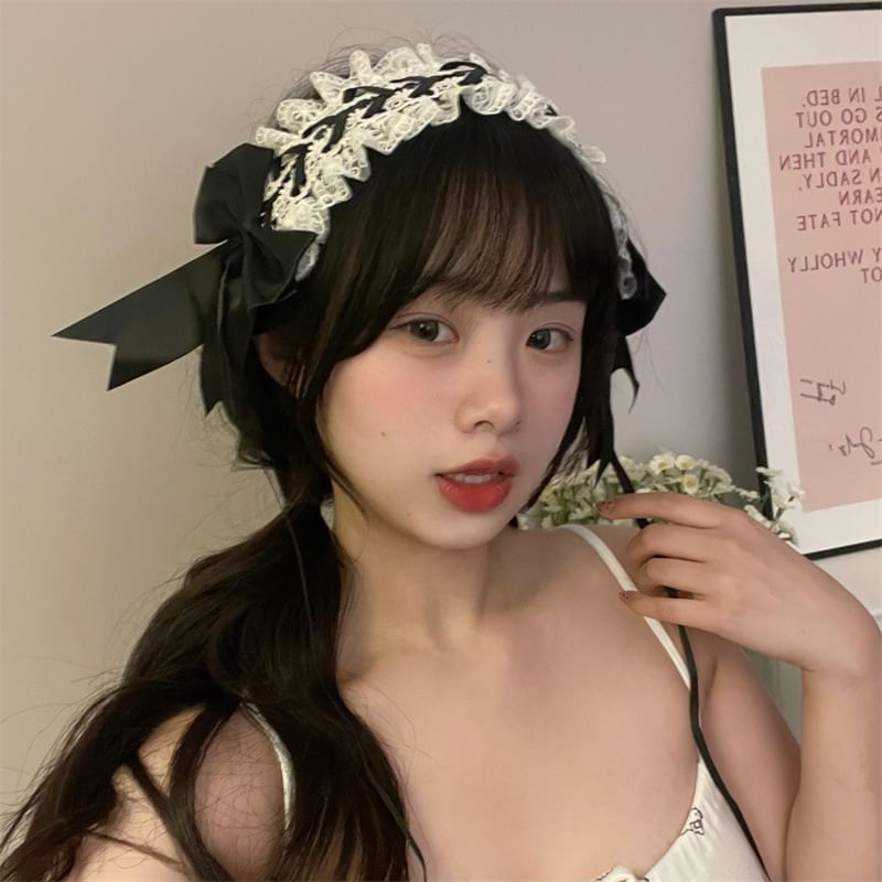 Bow Fluffy / Headband Clip Cat Lace Ear Hair