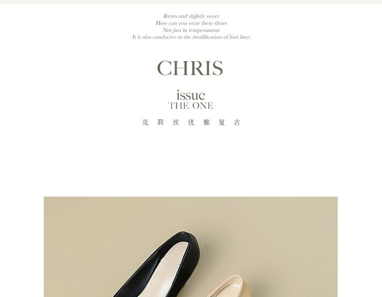 Pumps mit Kappe und dickem Absatz