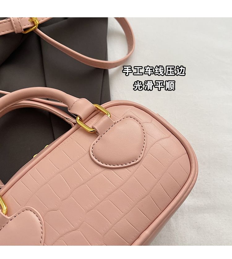 Croc Bag Handle Crossbody Top Grain