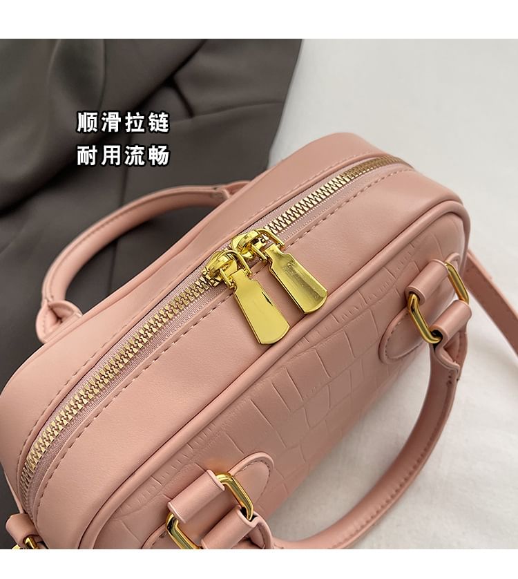 Croc Bag Handle Crossbody Top Grain