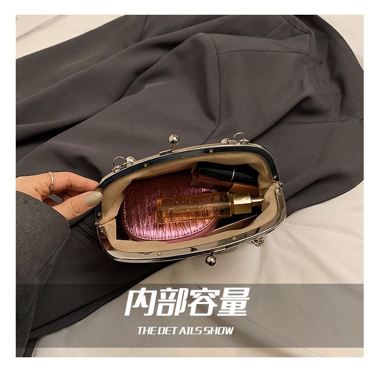 Floral Crossbody Kiss Bag Jacquard Lock