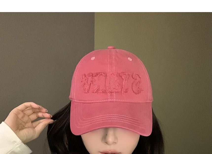 Lettering Applique Baseball Cap