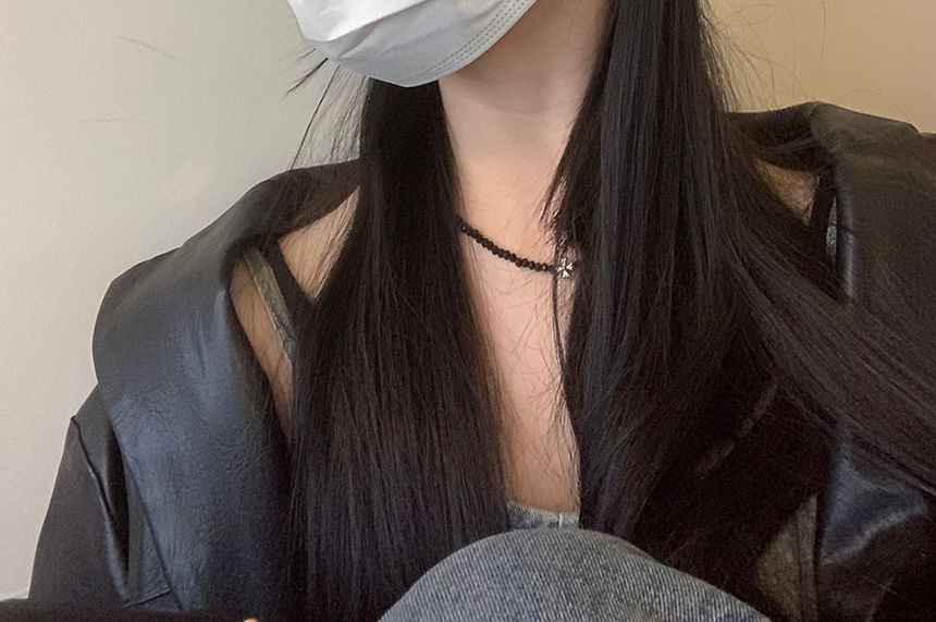 Wide Embroidered Brim Bow Denim Cap Washed