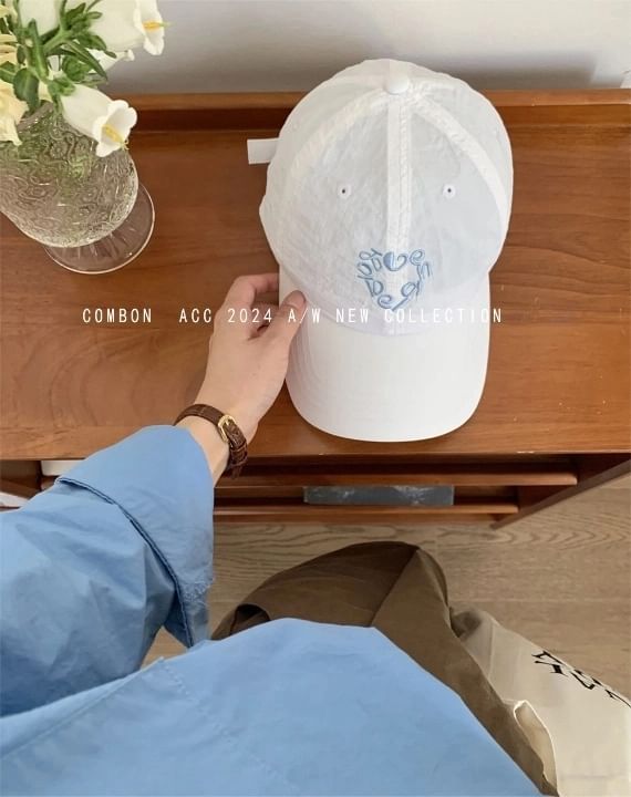 Cap Baseball Lettering Embroidered