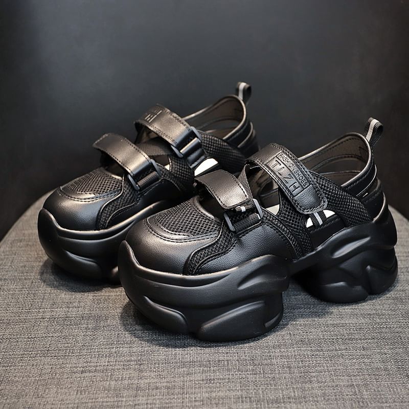 Platform Panel Sneakers Cutout