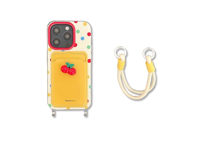 Strap Holder Phone Cherry / Case Set Card