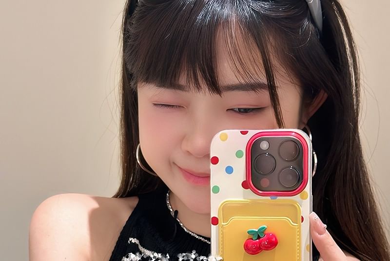 Strap Holder Phone Cherry / Case Set Card