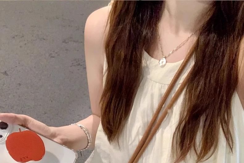 Sleeveless Plain Sundress