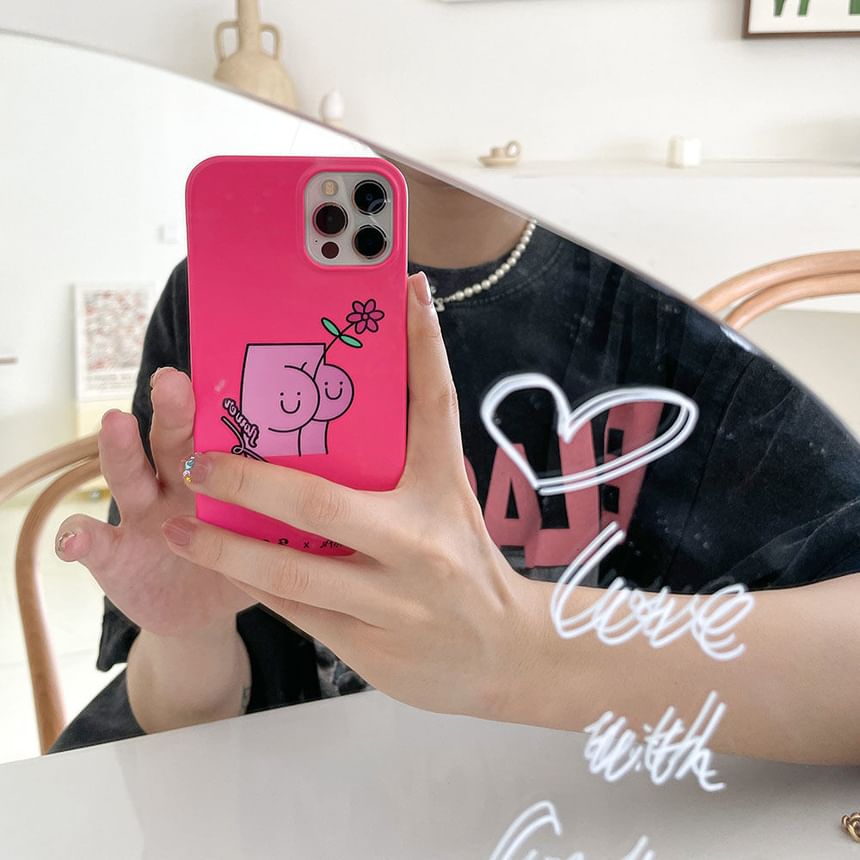 Case Floral Butt Phone