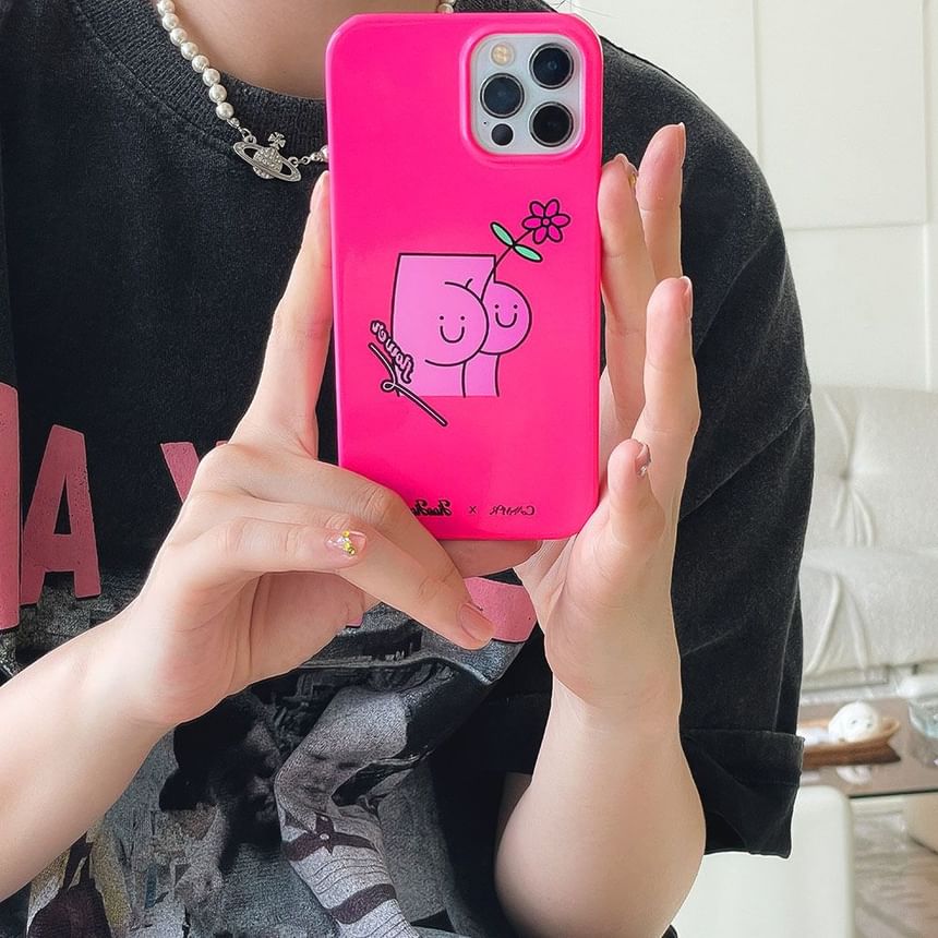 Case Floral Butt Phone
