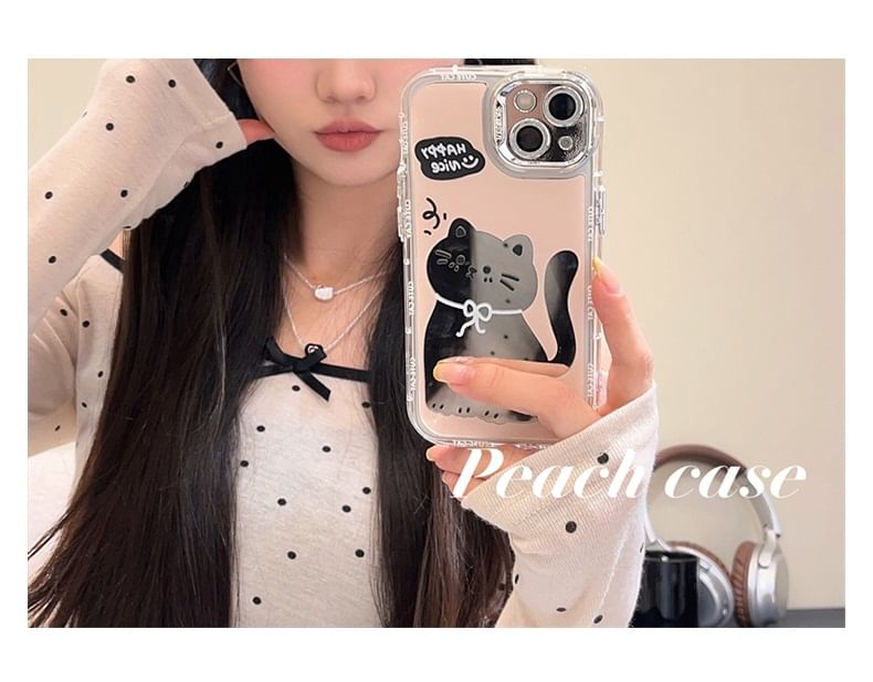 Cat Phone Case Mirrored