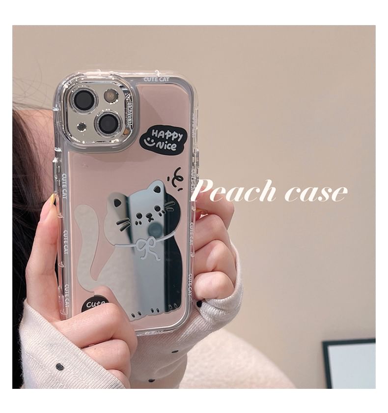 Cat Phone Case Mirrored