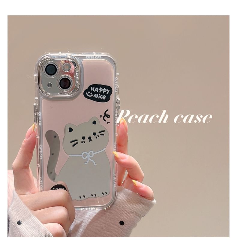 Cat Phone Case Mirrored