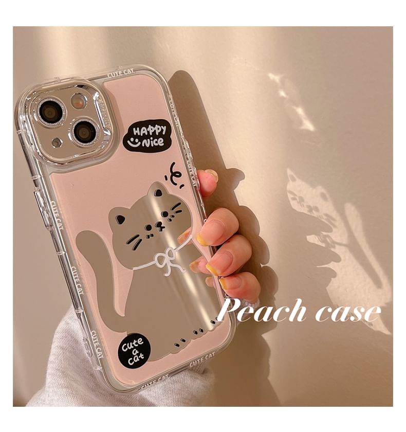 Cat Phone Case Mirrored