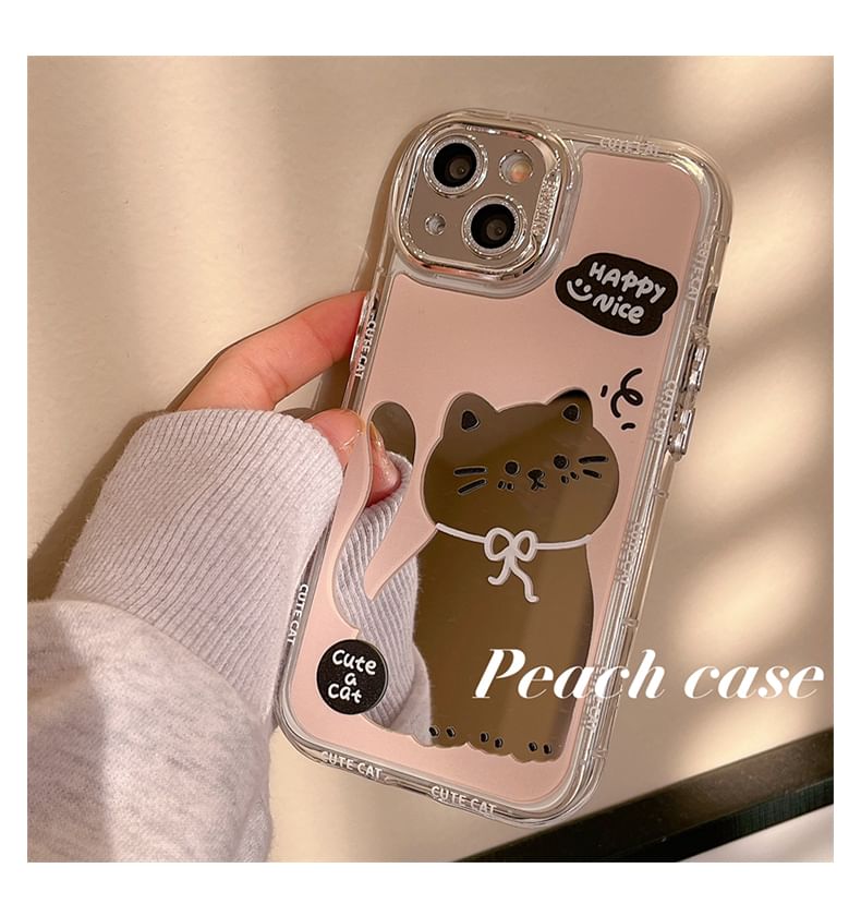 Cat Phone Case Mirrored