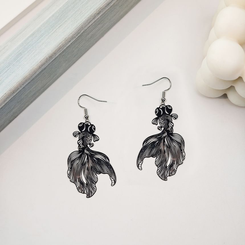 Goldfish Drop Hook Earring