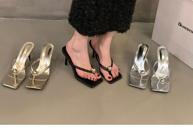 Kitten Flip-Flops Heel Beaded