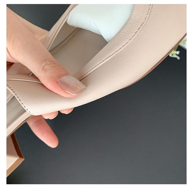 Sandals Slingback Heel Bow Chunky