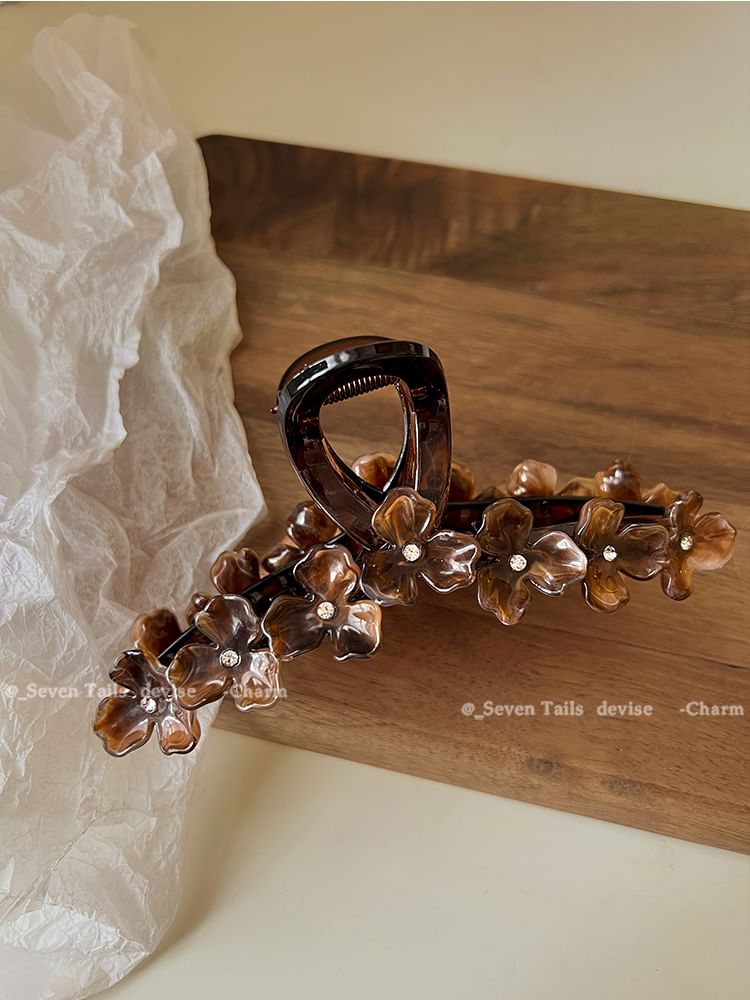 Claw Floral Hair Rhinestone