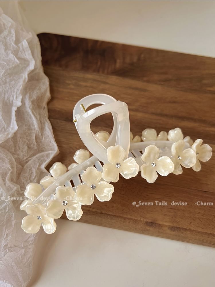 Claw Floral Hair Rhinestone