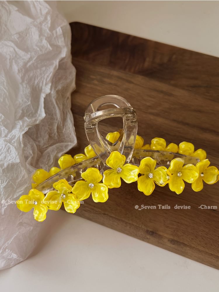 Claw Floral Hair Rhinestone