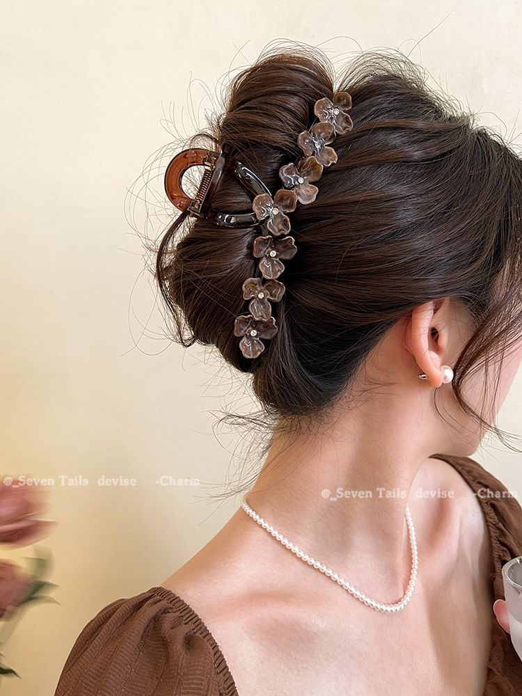 Claw Floral Hair Rhinestone