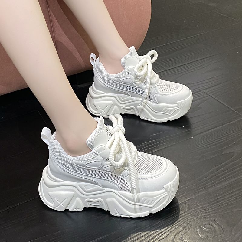 Platform Sneakers Up Lace
