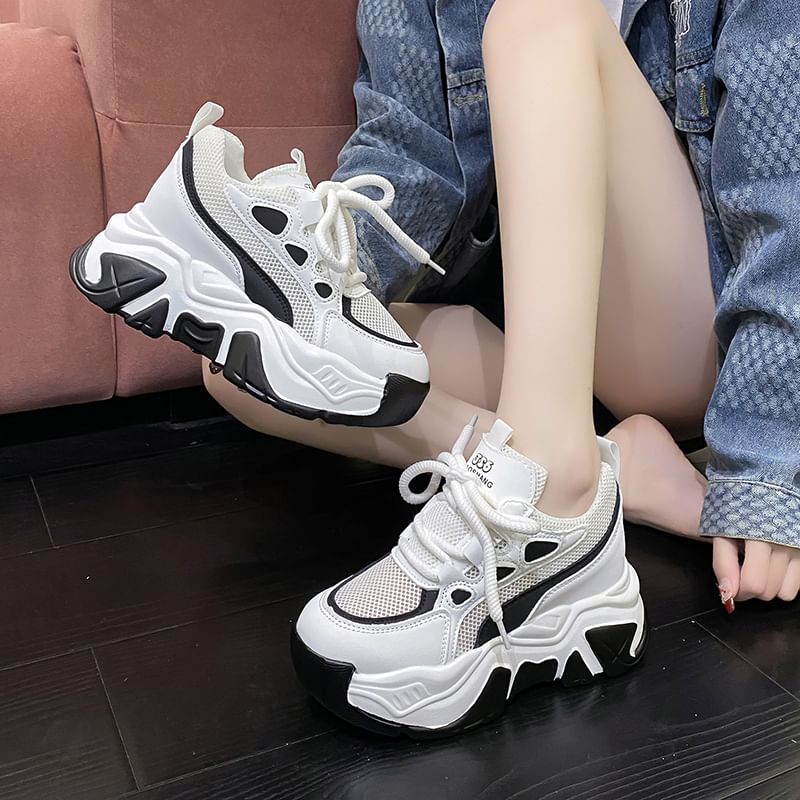 Platform Sneakers Up Lace