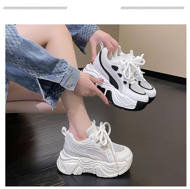 Platform Sneakers Up Lace