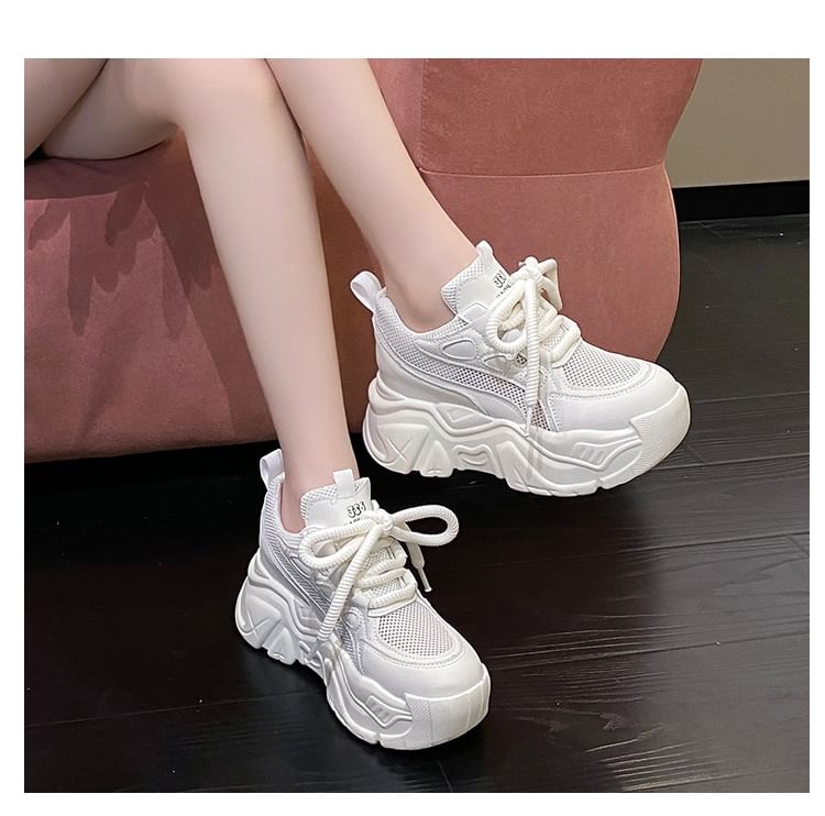 Platform Sneakers Up Lace