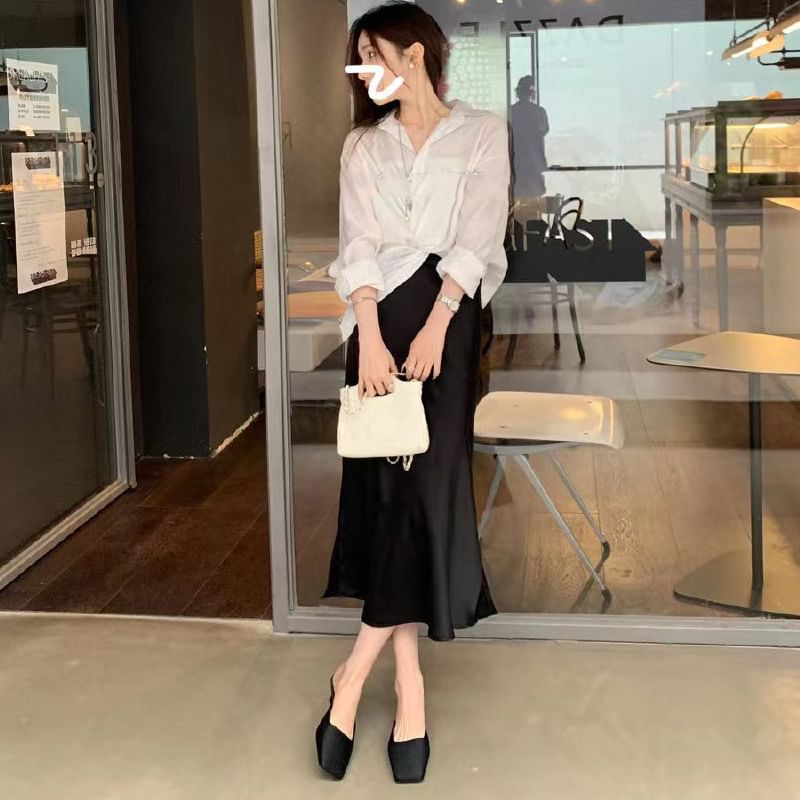 Plain Square Mules Toe Heel Low