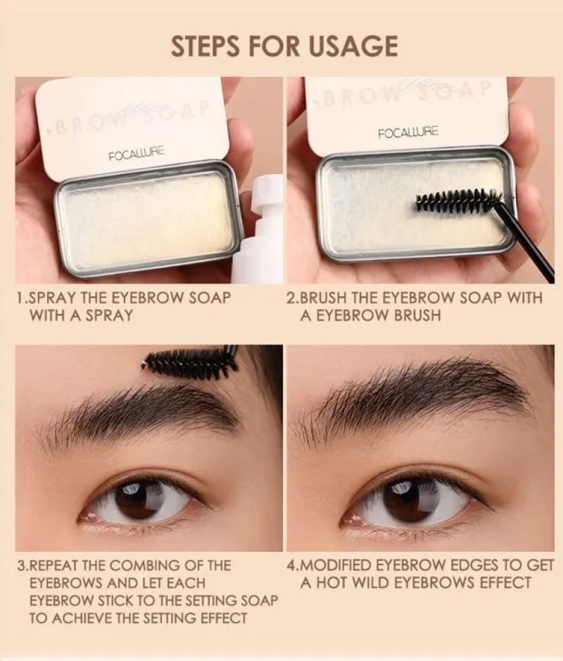 Brow Styling Soap with Brush & Knife