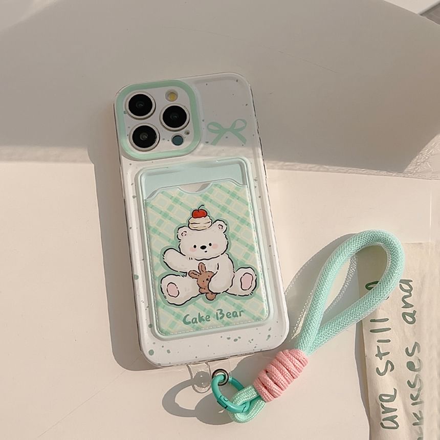 Phone Case Bear Card Holder