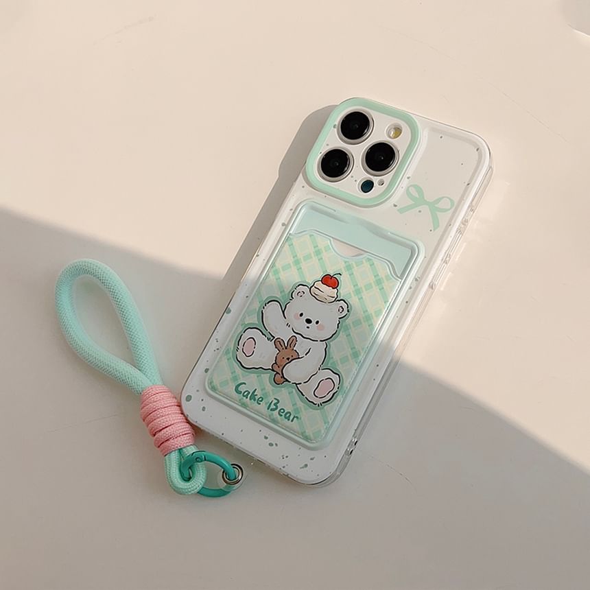 Phone Case Bear Card Holder