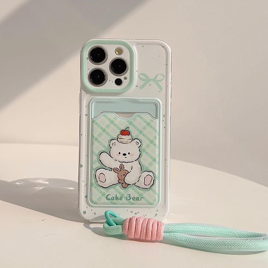 Phone Case Bear Card Holder