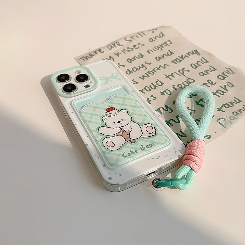 Phone Case Bear Card Holder