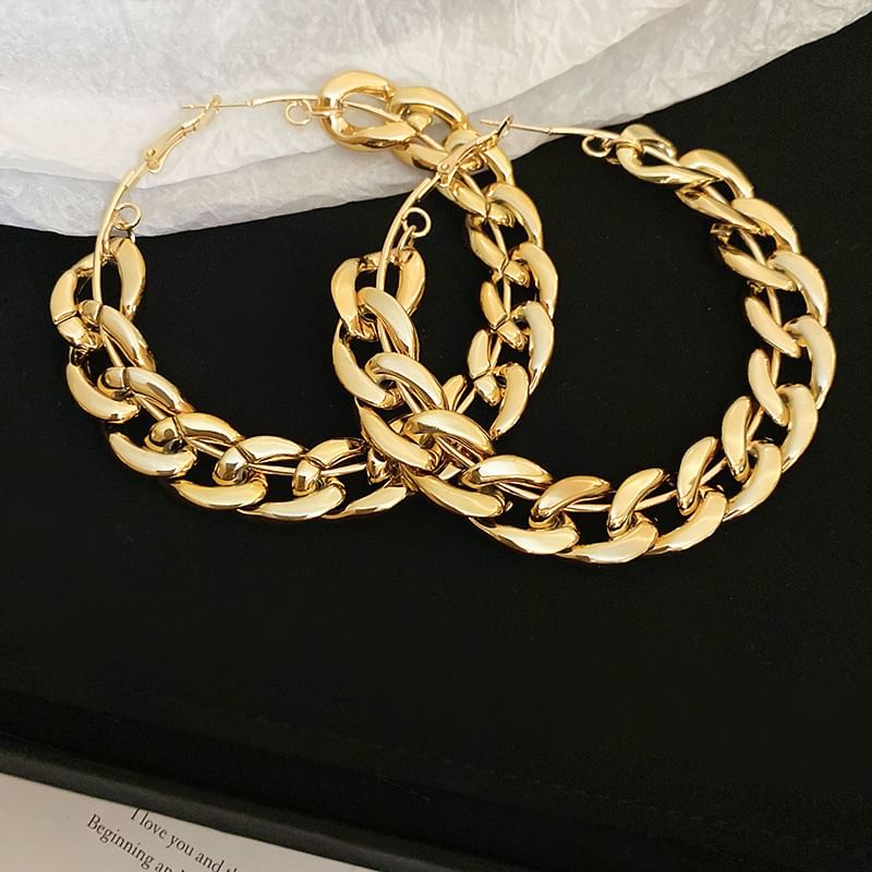 Chained Hoop Earring