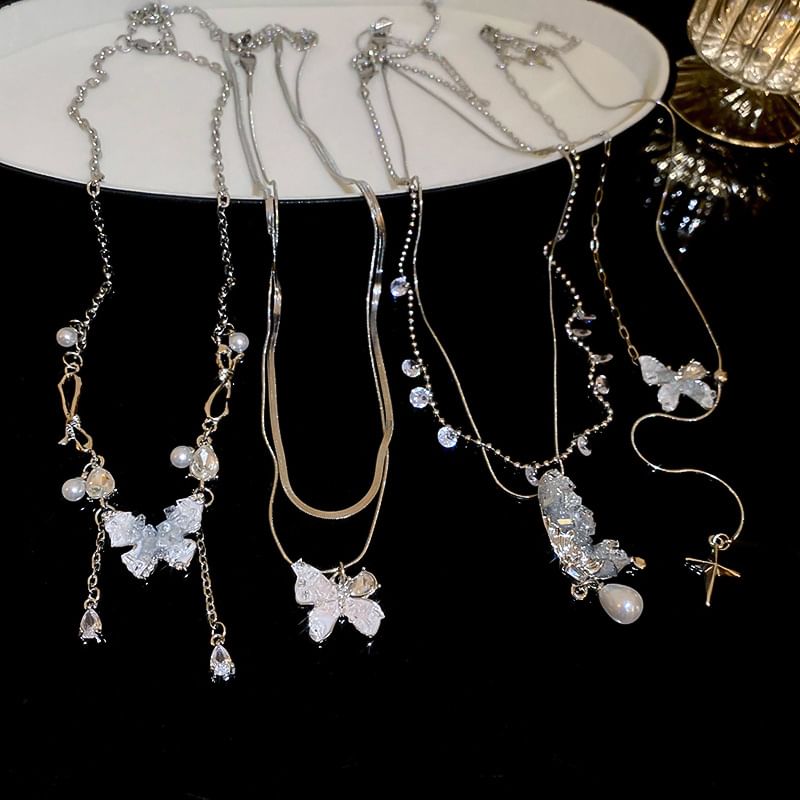 Necklace Layered Butterfly