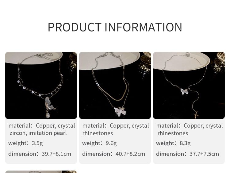 Necklace Layered Butterfly