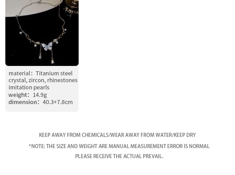 Necklace Layered Butterfly