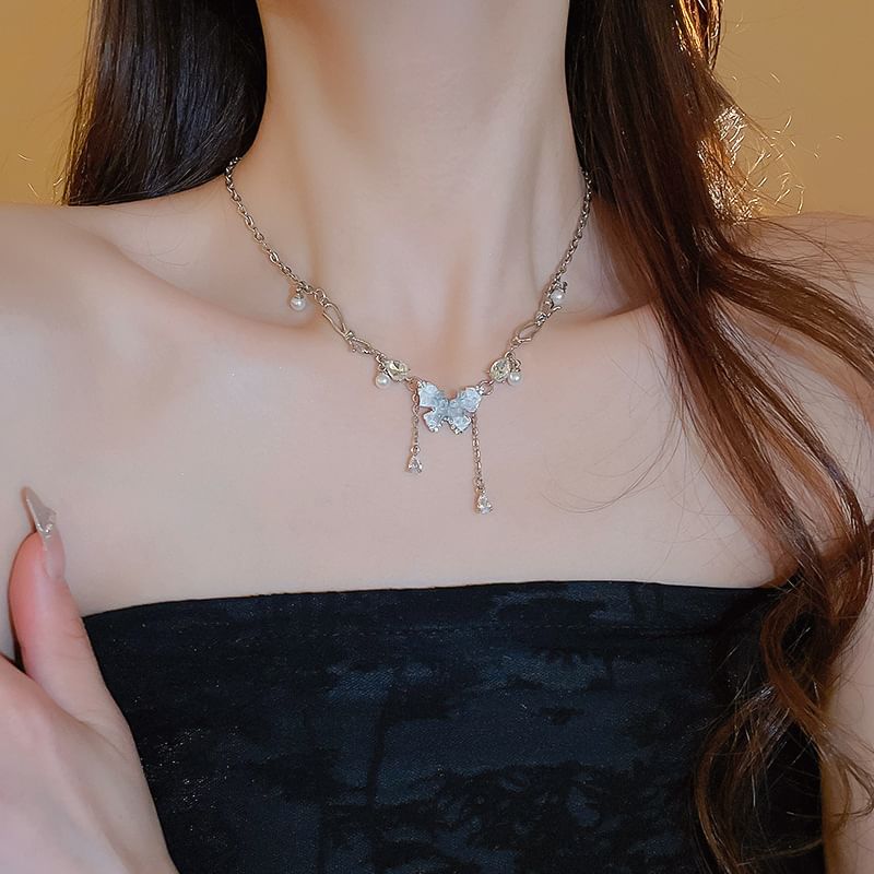 Necklace Layered Butterfly