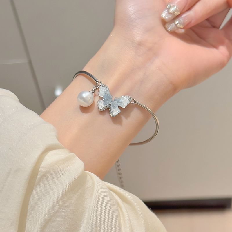 Necklace Designs) (Various Butterfly Crystal Faux Bracelet / Alloy