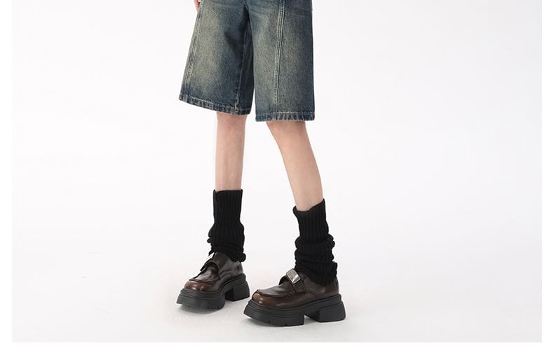 Shorts Mid Denim Washed Rise