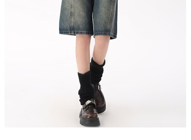 Shorts Mid Denim Washed Rise