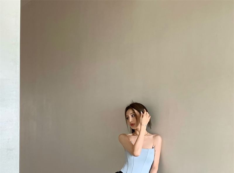 Skorts Plain Bustier / Top
