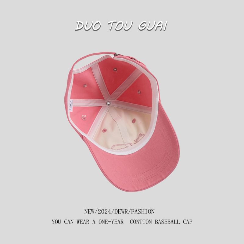 Tone Embroidered Cap Lettering Baseball Two