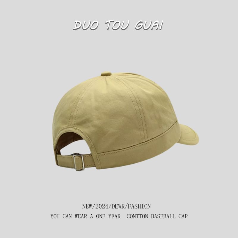 Short Baseball Brim Cap Applique